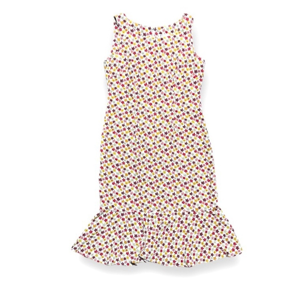 Vintage 90s R&K Ditsy Floral Sleeveless Flare Hem Dress Women’s Size 10 Feminine